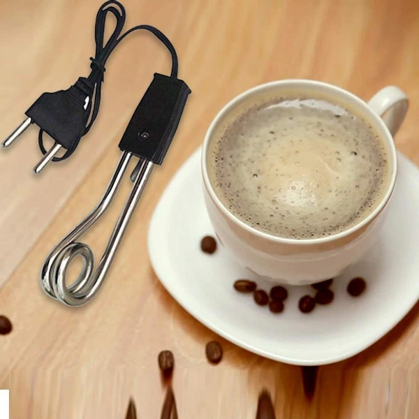 Electric Instant Immersion Mini Heater for Coffee/Tea/Soup/Water/Milk Heater Boiler Immersion Rod. (Black)
